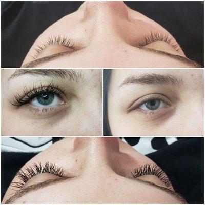 Beautiful before and after classic lashes