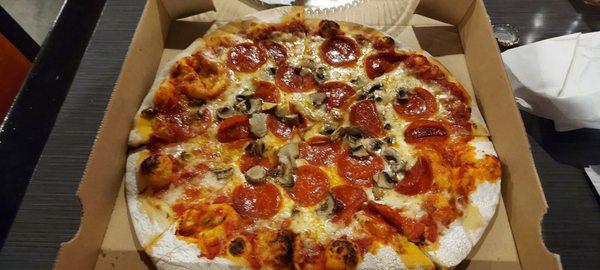 Pepperoni and mushroom