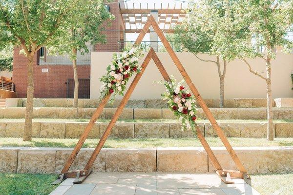 Our triangle arbor!