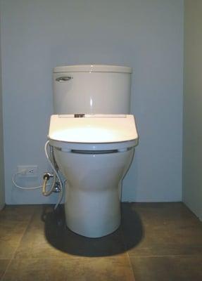 Automatic toilet with temperature controls. What does your toilet do for you?