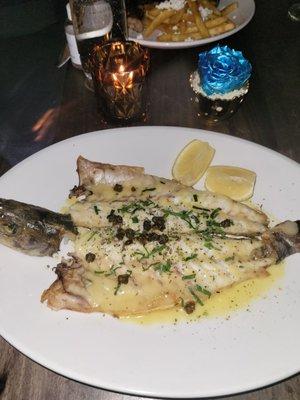 Whole branzino