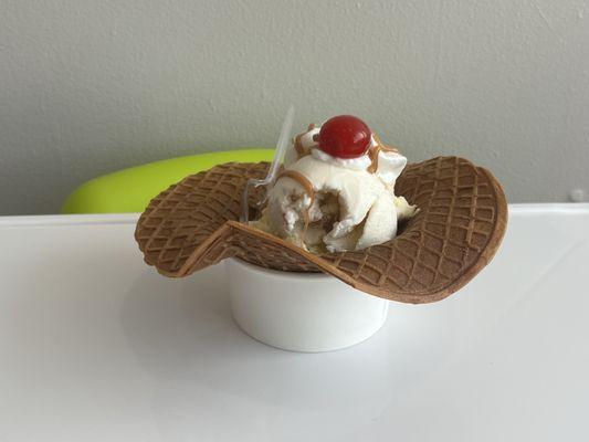 handmade waffle  cone bowl