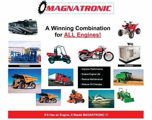 MAGNATRONIC is proven to improve performance, extend engine oil and improve mileage.