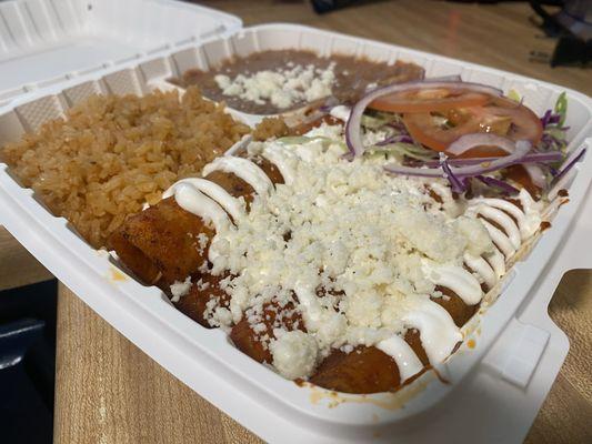 The best enchilada plate around.