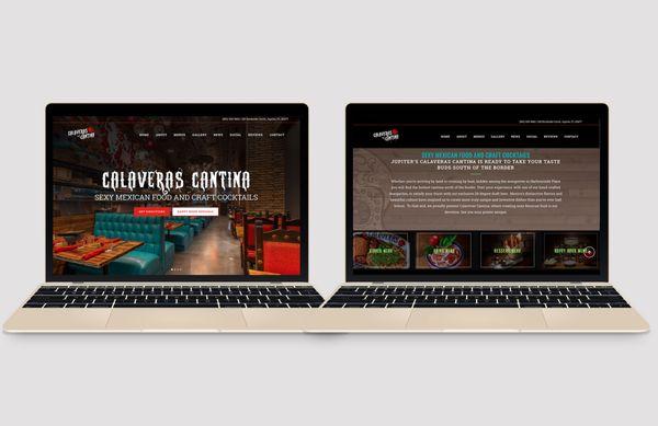 Calaveras Cantina's website built by Wald Creative.