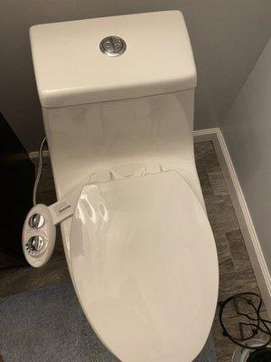 Newly installed toliet.