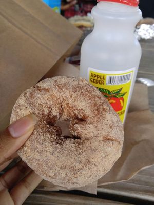 Apple cider donuts and Apple cider, doesn't get any more fall than this