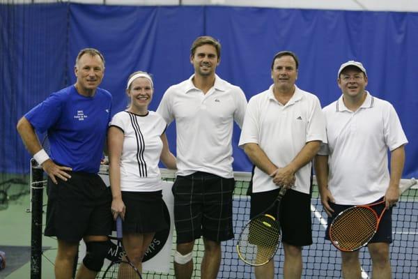 Adult clinics, tournaments, and social tennis events.