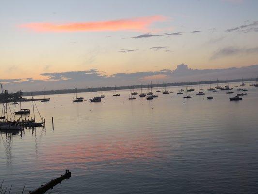 magical sunset over Dering Harbor