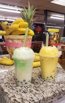 Melon and Mango Boba