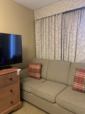 Odd placement for a couch to watch tv