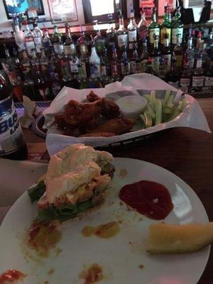 We split the burger and the Hot wings...plenty for two people!