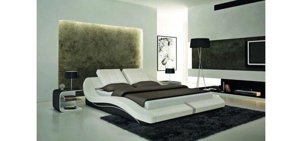 Contemporary Eco-Leather Bed