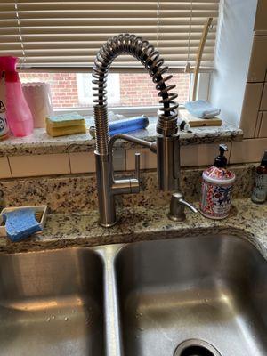 New faucet installed by Frank