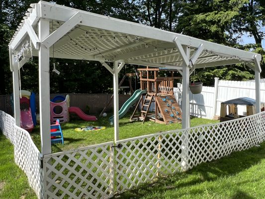 Outside Play area for toddlers.