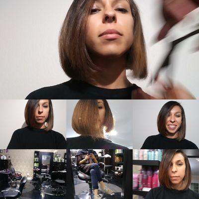 Snaps of me at my last hair sesh. I had so many compliments about the cut and color!