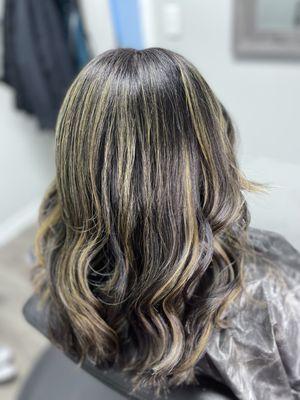 Balayage and highlights