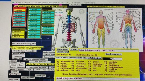 Spine relaxation and neuro emotional panel
