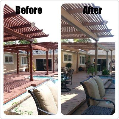 Residential: Patio needed a new color of paint.