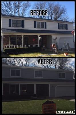 New siding with custom window frames