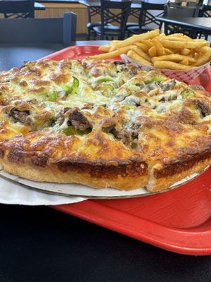 Pizza and fries