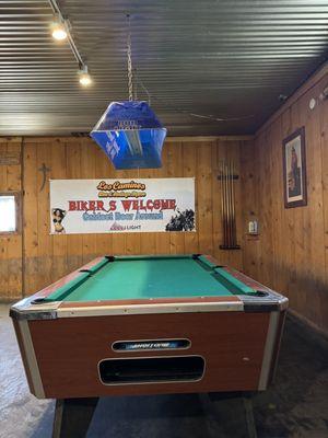 Perfect dive bar pool table, obviously.