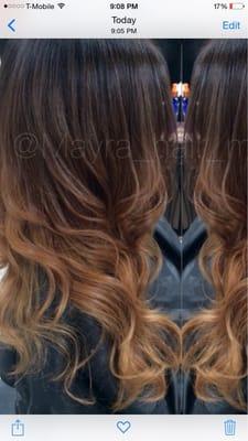 Balayage ombre by stylist Mayra