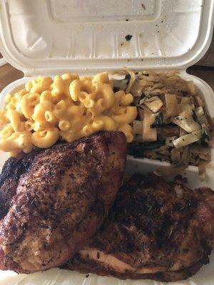 Baked Grilled Chicken Meal with two sides