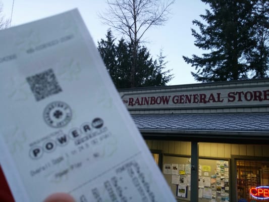 No line for Powerball tickets at the rainbow store!