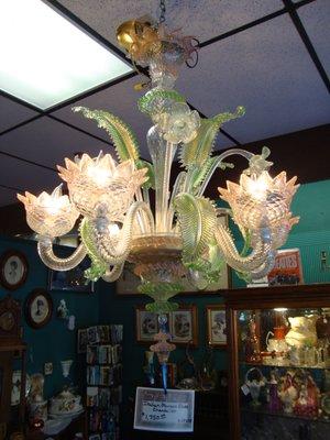 A large antique glass chandelier - Italian Murano Glass - amazing!