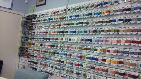 Our 25-foot Wall of Thread!