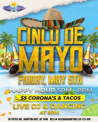 Join Us Friday May 5th for Cinco De Mayo Summer Preview!