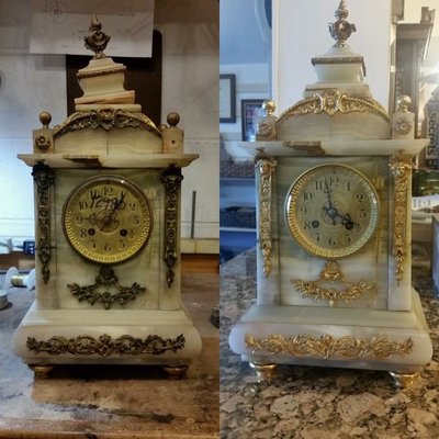 "Before" and "After" pictures of a complete restoration performed by our talented repairman, Brad.