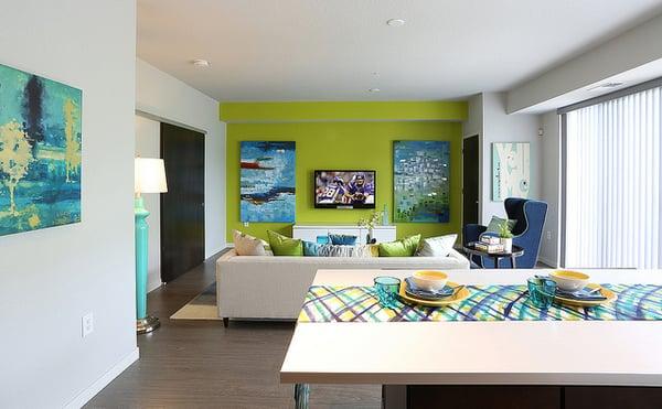 Lime living room