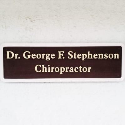 Dr. George F. Stephenson, Chiropractor