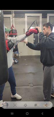 One of our fighters working on proper form and technique which requires a lot more mind body connection than anticipated.