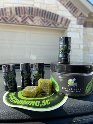 Opms black Kratom extract shot and professor w. Kratom gummy's (great flavor!) These shots are strong and so well priced.