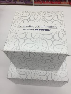 Complimentary boxes at the DIY gift wrapping station