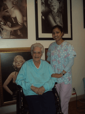 Caregiver and a client