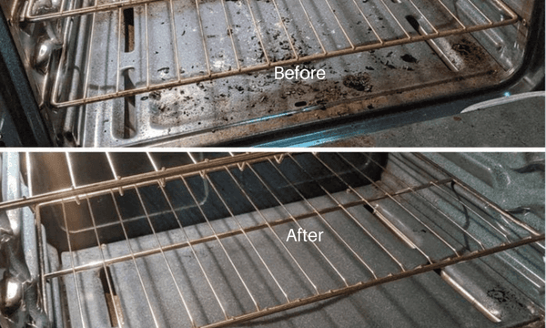 Maid Service Today oven cleaning before and after