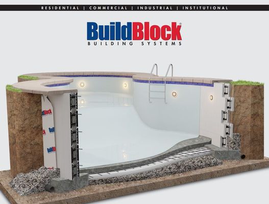 BuildBlock Radius blocks are great form pool construction as well as the home.