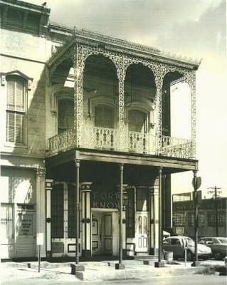 Built in the 1860s as a bank, the building still stands at 525 Spring Street.