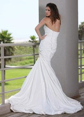 Lace-up back wedding dress.