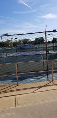 Tennis courts and outside track