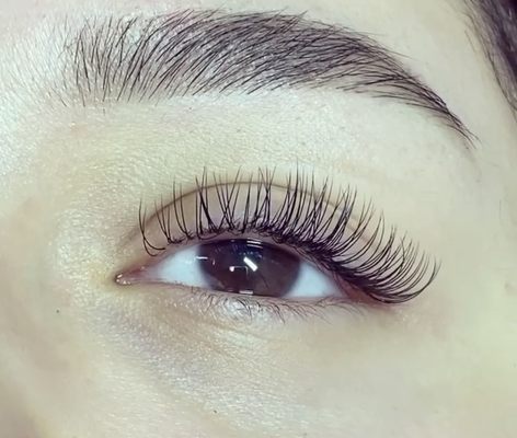 Lash extensions and eyebrow cleaning