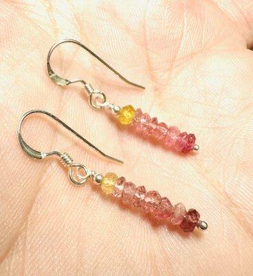 Tourmaline simple earrings