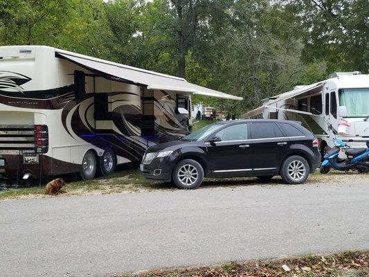 Lake sites are right on the road.