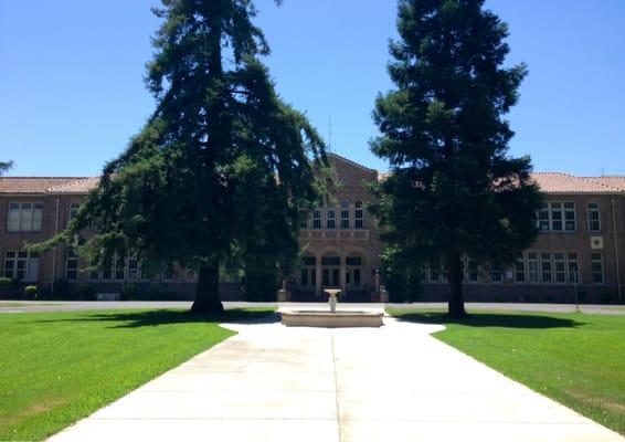 Front of old HS building.