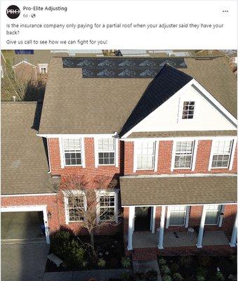 Roof damage? Don't get undercut by the insurance company.