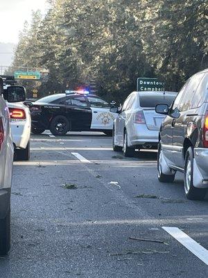 CHP helping in a wind storm on Hwy 17!  Traffic safety & road clean up -- great job!  I saw your challenge close up!  Thank you.